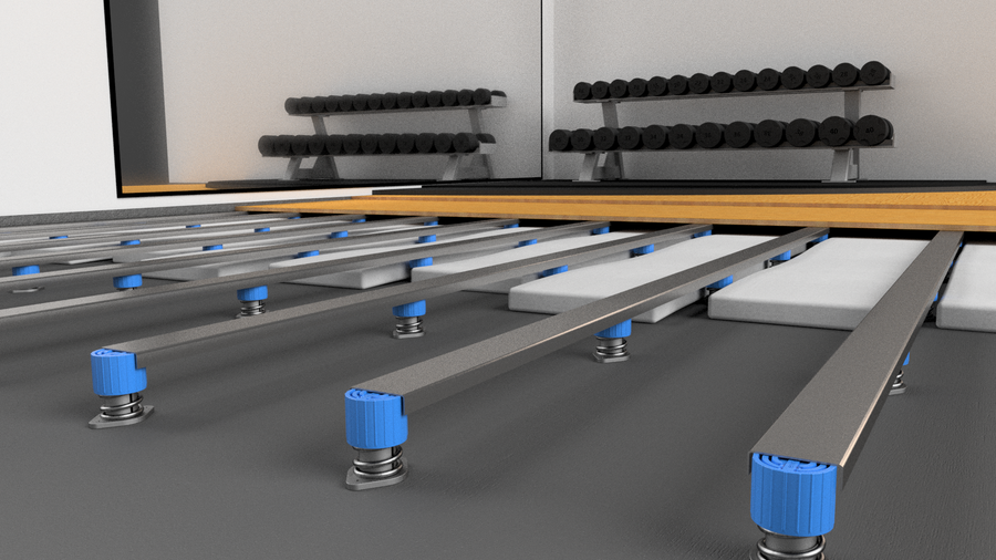 Floating floor gym hotsell